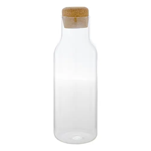 Caraffa per acqua in vetro borosilicato con coperchio in sughero 1000 ml