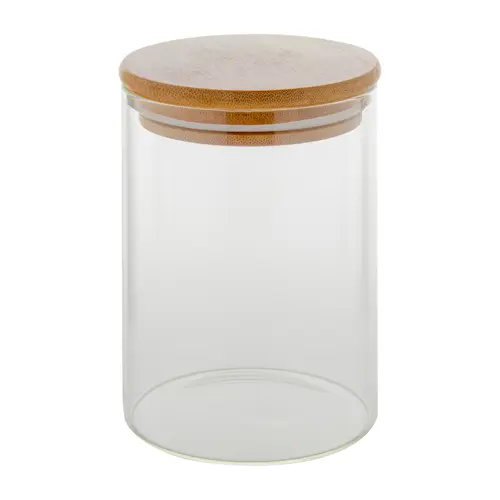 Barattolo in vetro con coperchio in bambù da 550ml