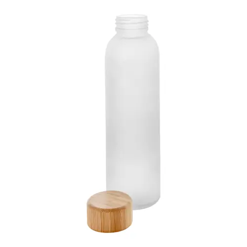 Borraccia in vetro opaco da 500 ml con tappo bambù