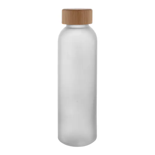 Borraccia in vetro opaco da 500 ml con tappo bambù