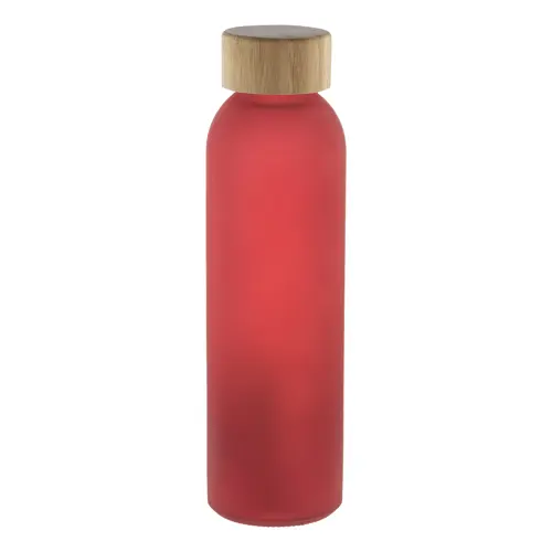 Borraccia in vetro opaco da 500 ml con tappo bambù