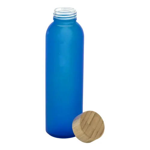 Borraccia in vetro opaco da 500 ml con tappo bambù