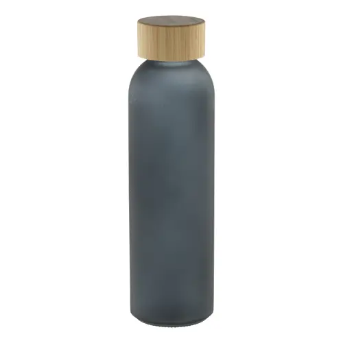 Borraccia in vetro opaco da 500 ml con tappo bambù