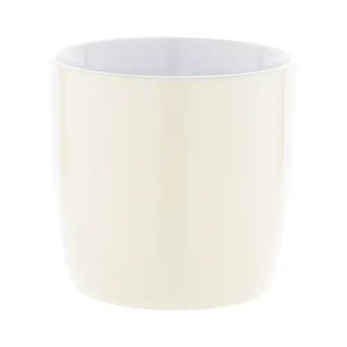 Tazza in ceramica colorata con interno bianco e confezione di cartoncino kraft 335ml
