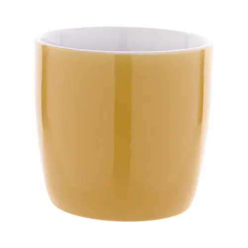 Tazza in ceramica colorata con interno bianco e confezione di cartoncino kraft 335ml