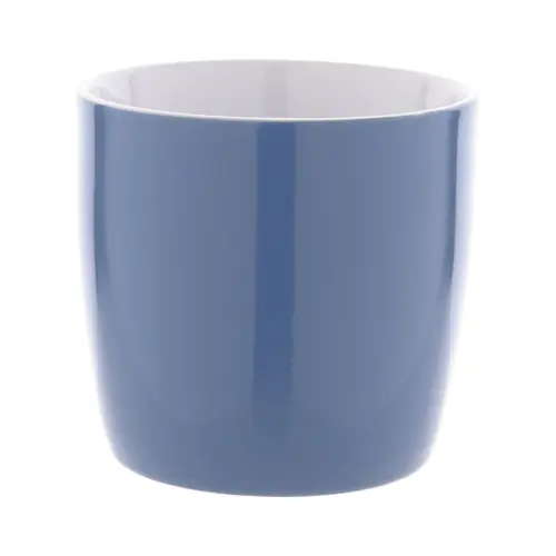 Tazza in ceramica colorata con interno bianco e confezione di cartoncino kraft 335ml