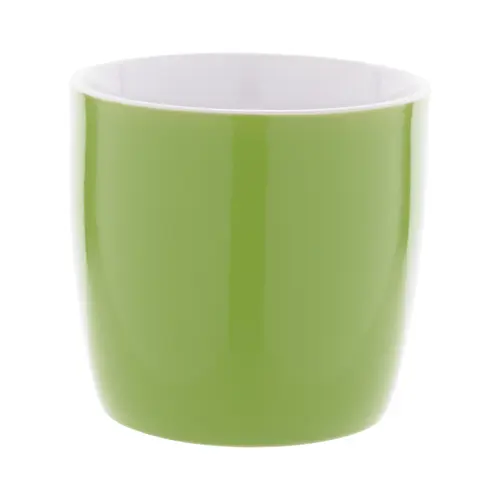 Tazza in ceramica colorata con interno bianco e confezione di cartoncino kraft 335ml