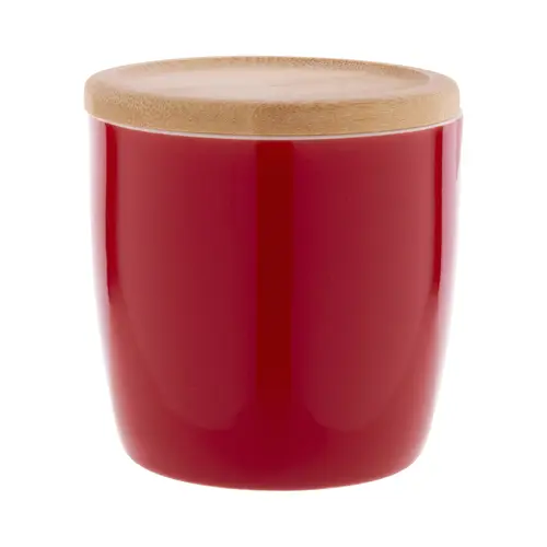 Tazza in ceramica colorata di alta qualità da 335ml con interno bianco sottobicchiere coperchio in bambù