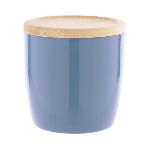 Tazza in ceramica colorata di alta qualità da 335ml con interno bianco sottobicchiere coperchio in bambù