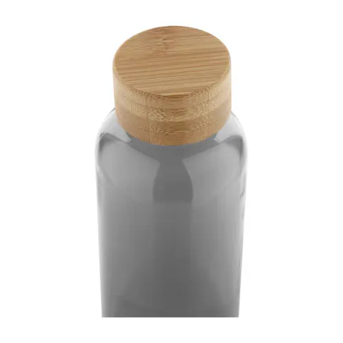 Borraccia in RPET trasparente in diverse colazionicon tappo in bambù da 500ml