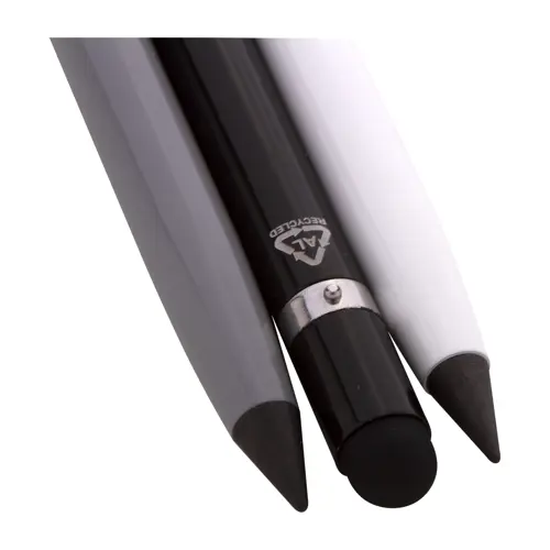 Penna touch screen senza inchiostro in alluminio riciclato cancellabile compresa gomma