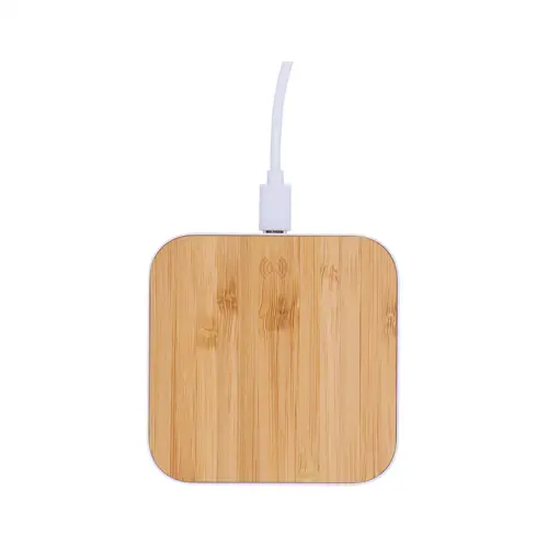 Supporto per cellulare richiudibile in ABS riciclato e bambù con caricatore wireless da 15W