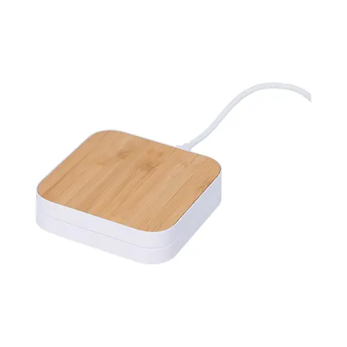 Supporto per cellulare richiudibile in ABS riciclato e bambù con caricatore wireless da 15W