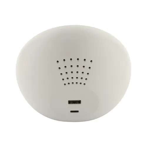 Sveglia con caricatore wireless 15W in ABS riciclato e corpo in bambù con supporto per telefono cellulare