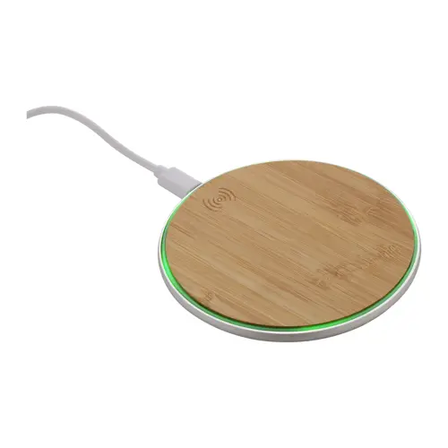 Caricatore wireless in alluminio riciclato e bambù da 15W