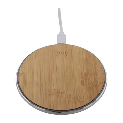 Caricatore wireless in alluminio riciclato e bambù da 15W