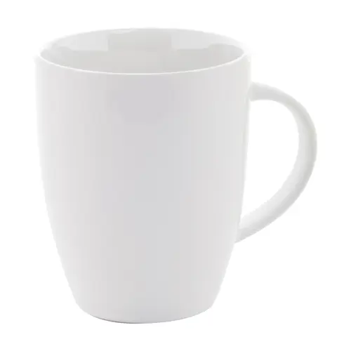 Tazza bicolore in ceramica bianca e interno colorato con confezione di cartoncino kraft 340ml