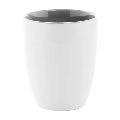 Tazza bicolore in ceramica bianca e interno colorato con confezione di cartoncino kraft 340ml