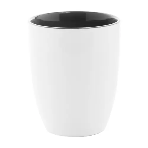 Tazza bicolore in ceramica bianca e interno colorato con confezione di cartoncino kraft 340ml
