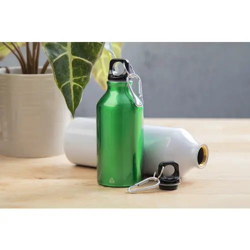 Borraccia in alluminio riciclato con moschettone da 400ml