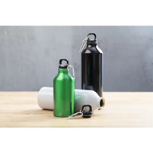 Borraccia in alluminio riciclato con moschettone da 400ml