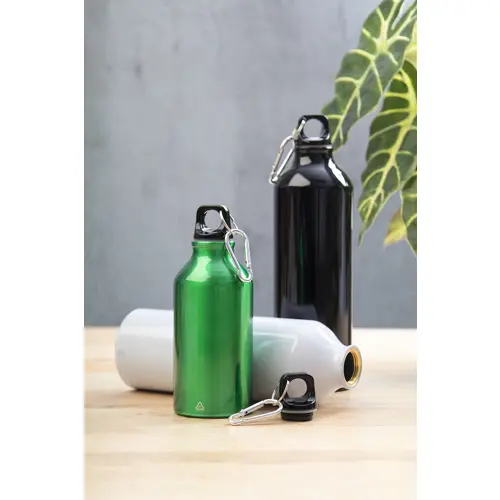 Borraccia in alluminio riciclato con moschettone da 400ml