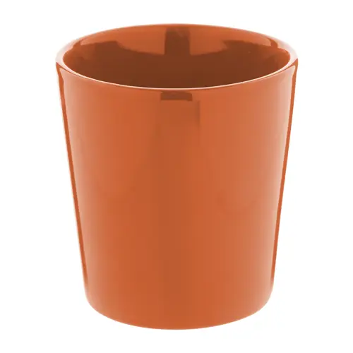 Tazza in ceramica colorata con manico rettangolare in confezione in cartoncino kraft da 280ml