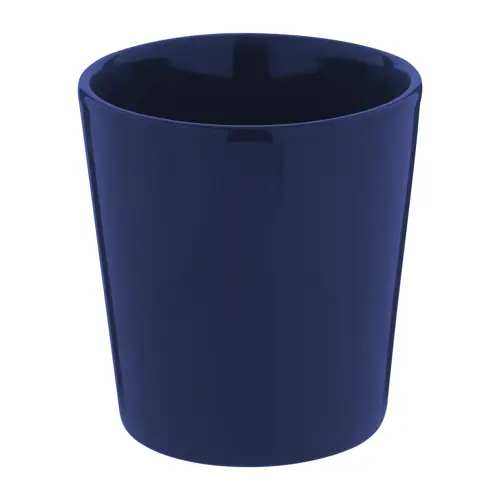 Tazza in ceramica colorata con manico rettangolare in confezione in cartoncino kraft da 280ml