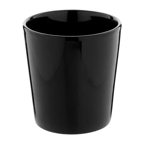 Tazza in ceramica colorata con manico rettangolare in confezione in cartoncino kraft da 280ml