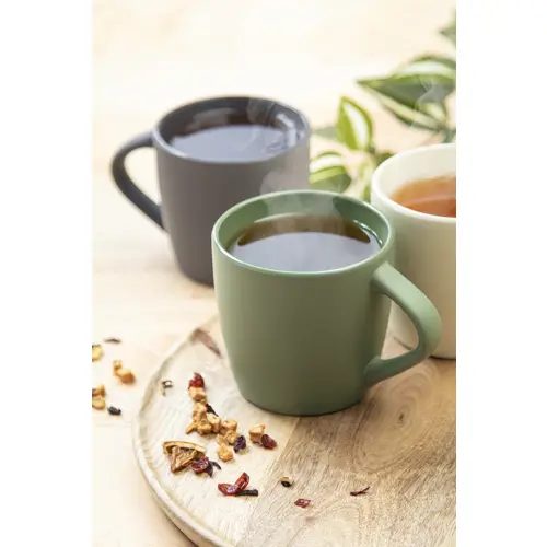 Tazza in ceramica colorata finitura esterna opaca e interna lucida in confezione in cartoncino kraft 280ml