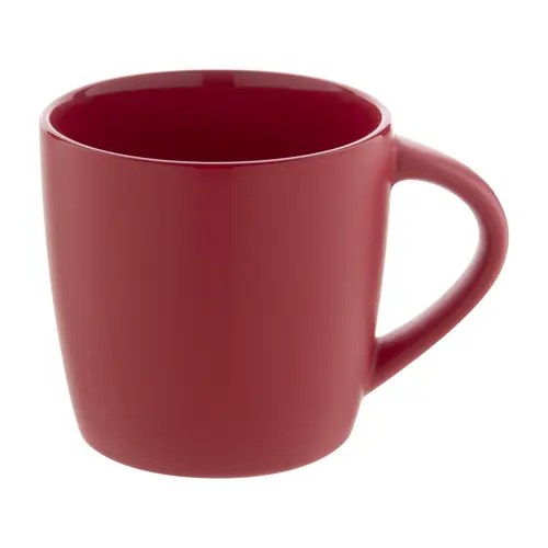 Tazza in ceramica colorata finitura esterna opaca e interna lucida in confezione in cartoncino kraft 280ml