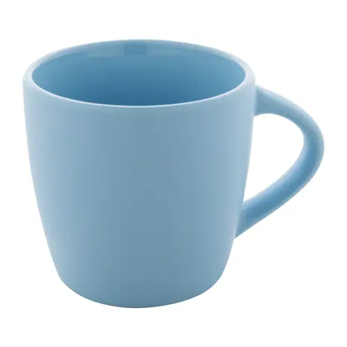 Tazza in ceramica colorata finitura esterna opaca e interna lucida in confezione in cartoncino kraft 280ml