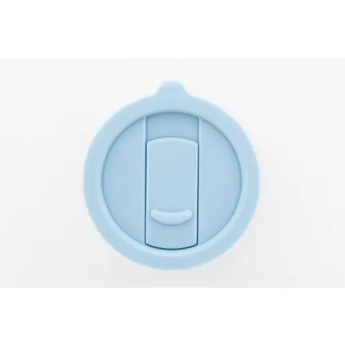 Tazza da viaggio da 300ml in ceramica rivestita con silicone e coperchio in plastica PP