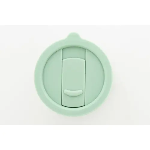 Tazza da viaggio da 300ml in ceramica rivestita con silicone e coperchio in plastica PP