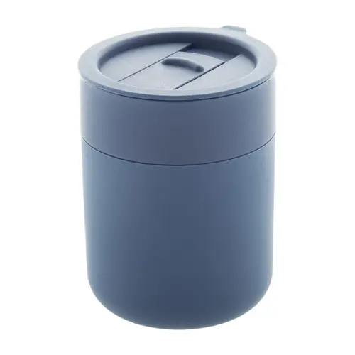 Tazza da viaggio da 300ml in ceramica rivestita con silicone e coperchio in plastica PP