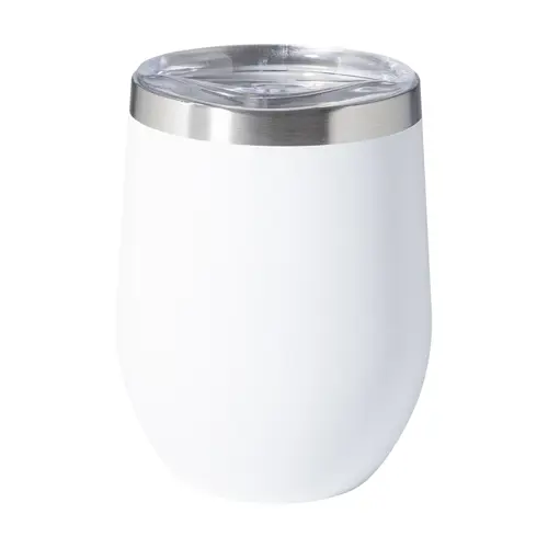 Tazza termica da 350ml in acciaio inox riciclato con coperchio in plastica