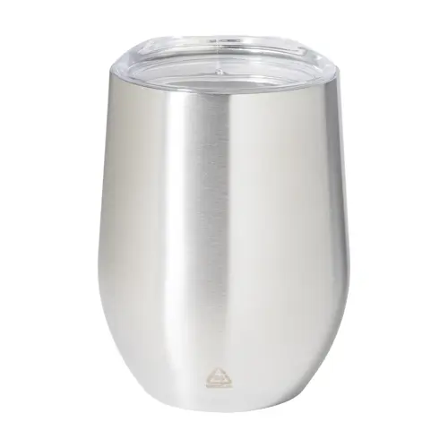 Tazza termica da 350ml in acciaio inox riciclato con coperchio in plastica