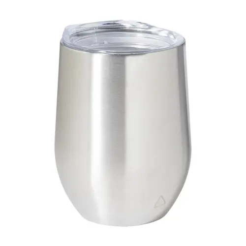 Tazza termica da 350ml in acciaio inox riciclato con coperchio in plastica