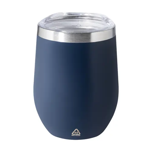 Tazza termica da 350ml in acciaio inox riciclato con coperchio in plastica