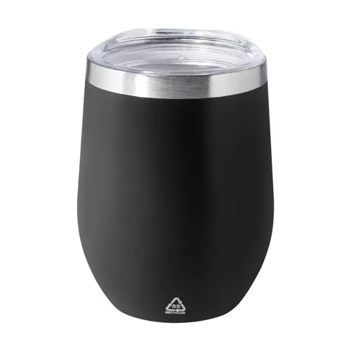 Tazza termica da 350ml in acciaio inox riciclato con coperchio in plastica