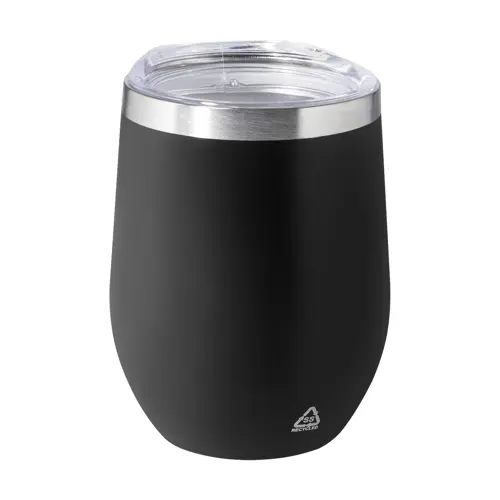 Tazza termica da 350ml in acciaio inox riciclato con coperchio in plastica