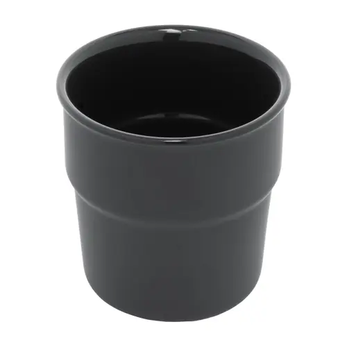 Tazza senza manico in ceramica colorata finitura esterna opaca interna lucida coperchio bambù da 240ml