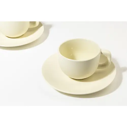 Set 2 tazze da cappuccino in ceramica con piattini 200ml