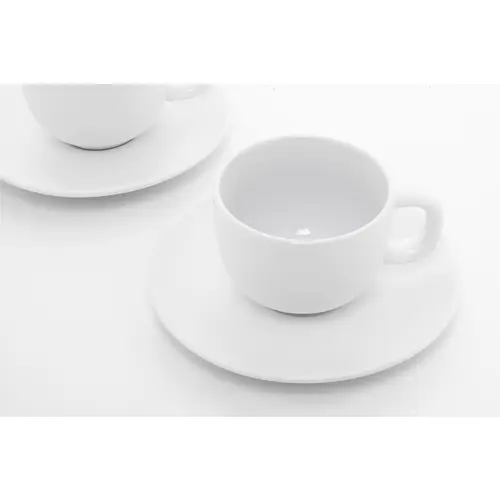 Set 2 tazze da cappuccino in ceramica con piattini 200ml