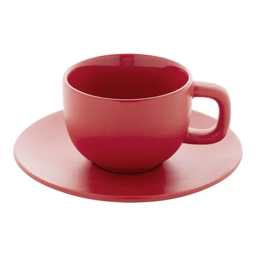 Set 2 tazze da cappuccino in ceramica con piattini 200ml
