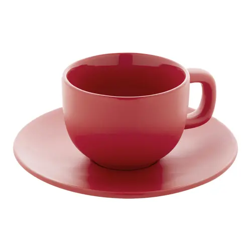 Set 2 tazze da cappuccino in ceramica con piattini 200ml