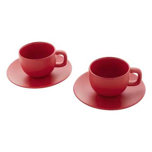 Set 2 tazze da cappuccino in ceramica con piattini 200ml
