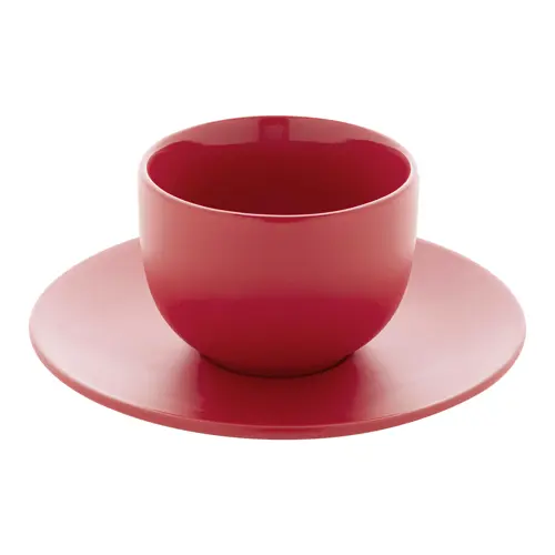 Set 2 tazze da cappuccino in ceramica con piattini 200ml