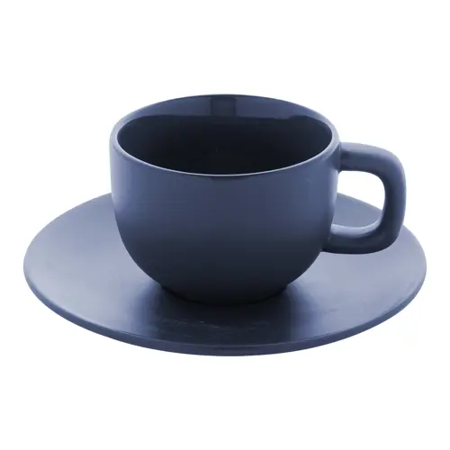 Set 2 tazze da cappuccino in ceramica con piattini 200ml