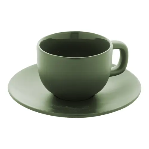 Set 2 tazze da cappuccino in ceramica con piattini 200ml